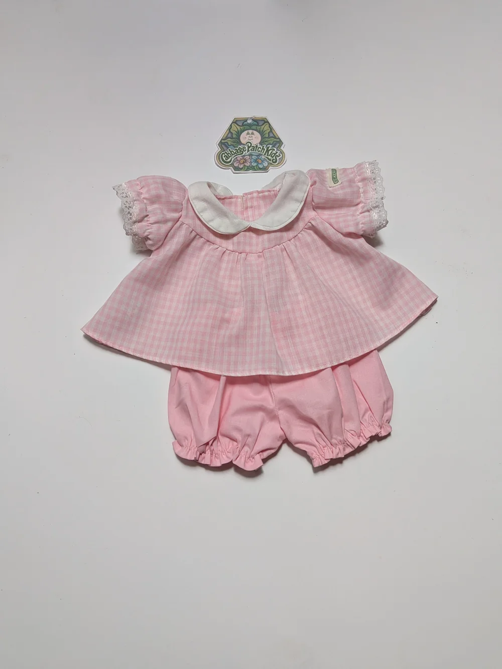 Cabbage Patch Kids Doll Clothes Pink Dress 15 CPK, W/ New Bloomers